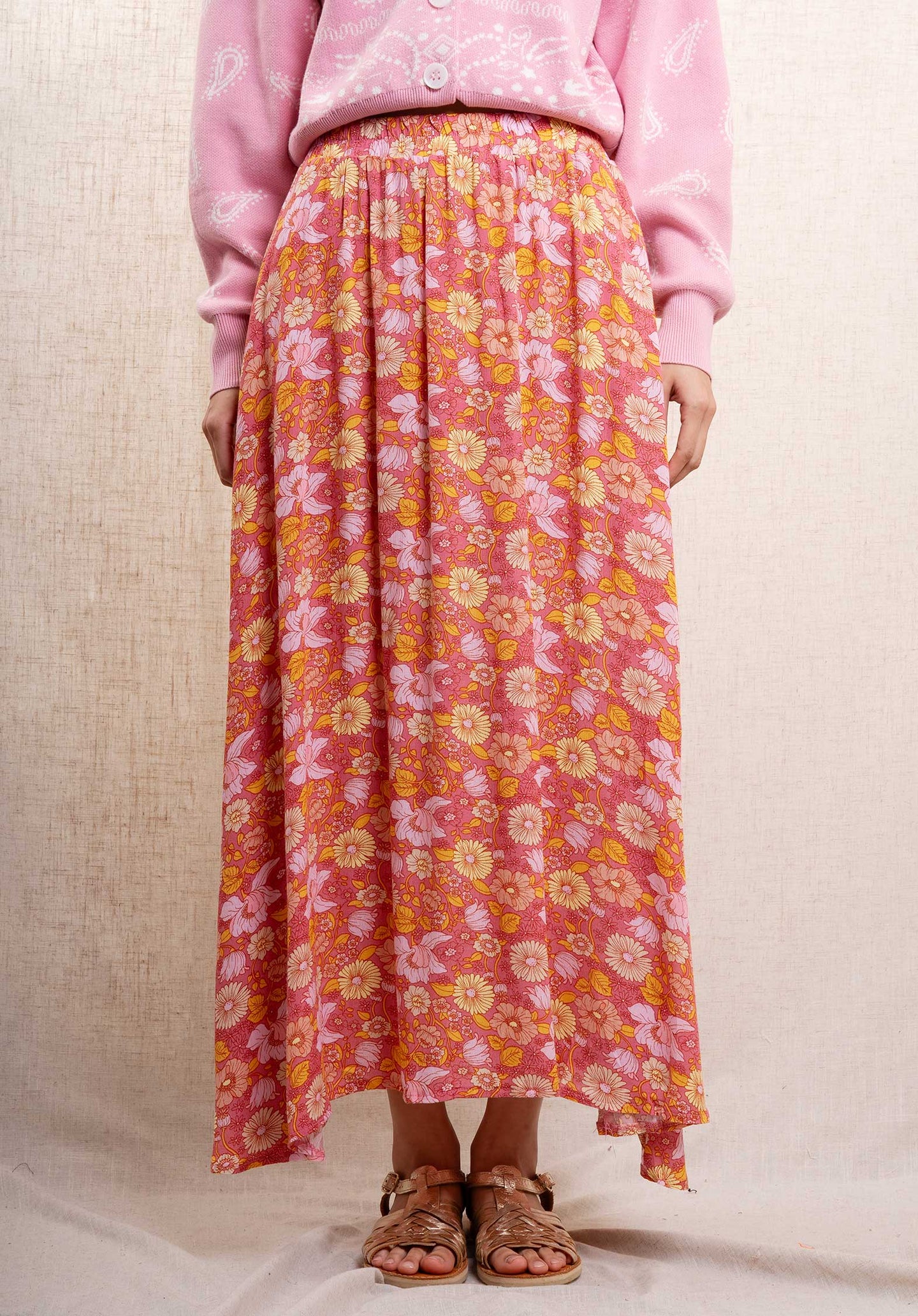 Skirt 6266 Pink-Flower