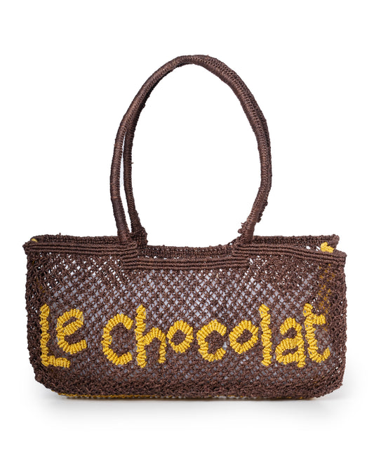 Unisex Beach Bag Eloise 100 Percent Cotton Canvas - Chocolat Brown