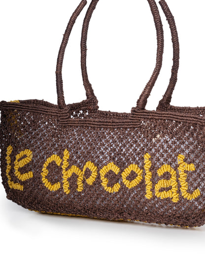 Unisex Beach Bag Eloise 100 Percent Cotton Canvas - Chocolat Brown