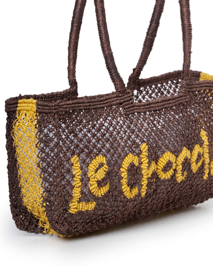 Unisex Beach Bag Eloise 100 Percent Cotton Canvas - Chocolat Brown