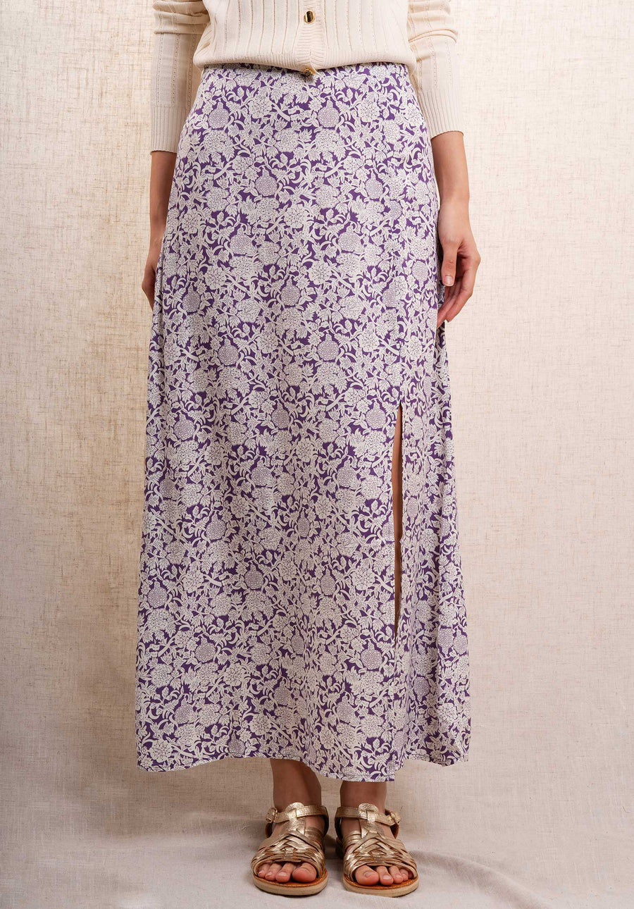 Skirt 63151 White-Plum