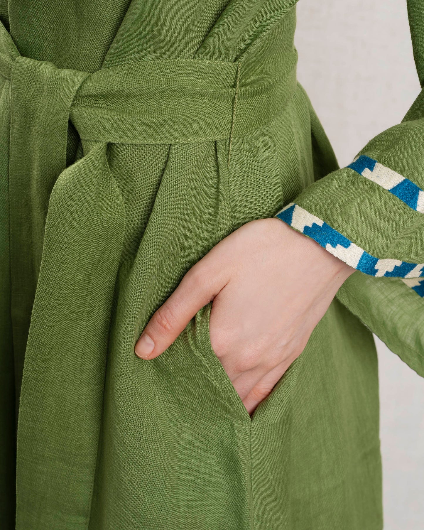 Women's Dress 100% Cotton Poplin - Primrose-Green