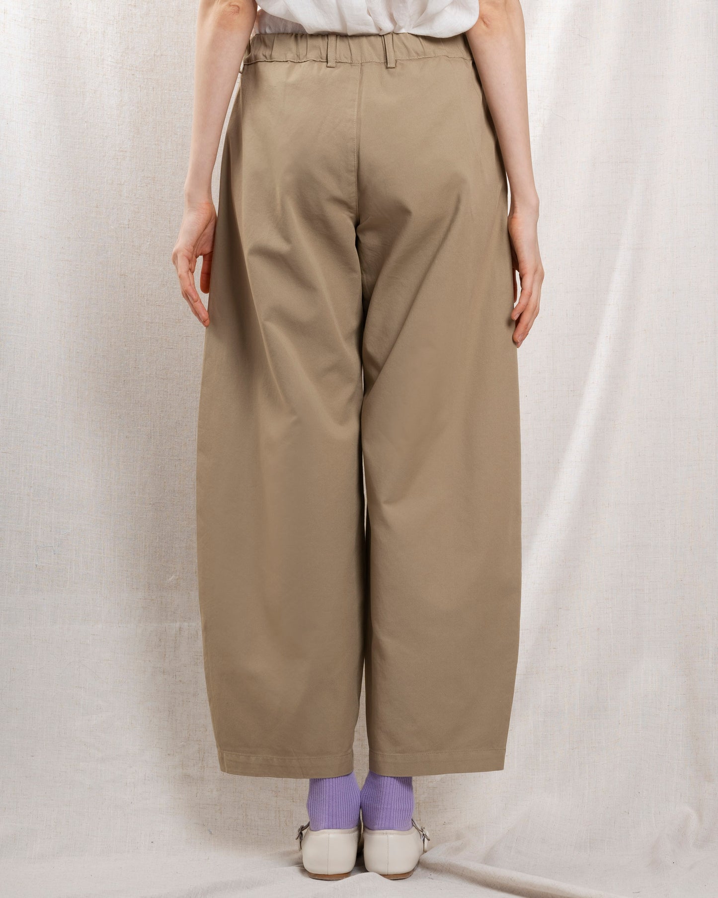 Women's Pants 100% Cotton Needlecord Fabric - Natural Sonora
