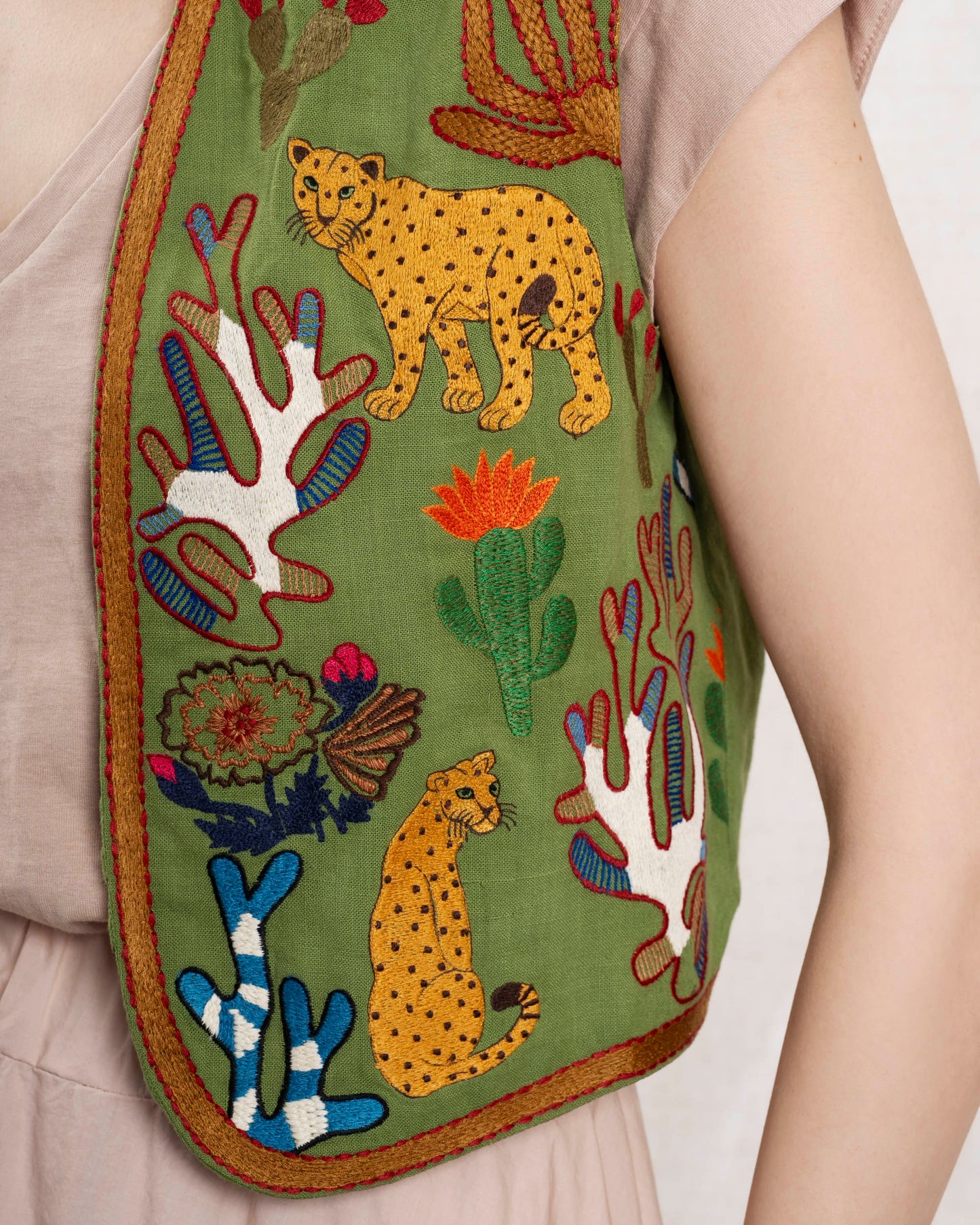 Women Gilet Congo Quilted Vest 100 Percent Polyester - Green