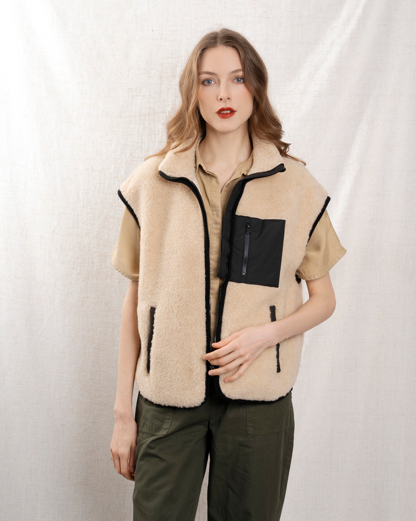 Vest Sherp Light-Beige