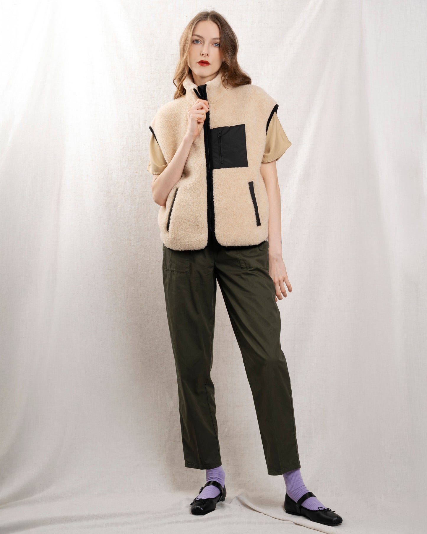 Vest Sherp Light-Beige