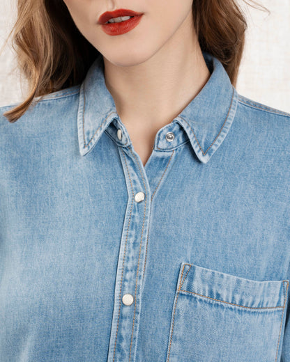 Denim Shirt Noa 7017 Faded-Indigo