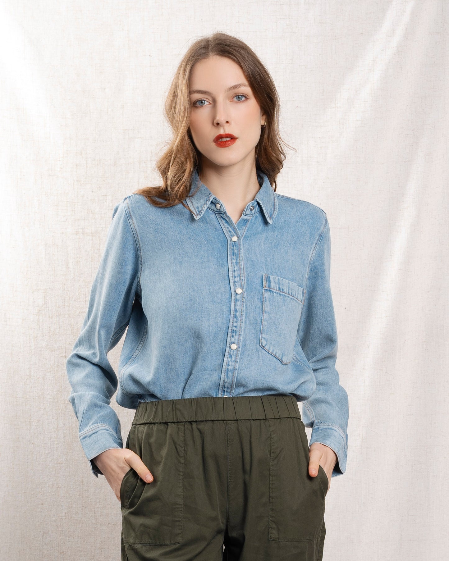 Denim Shirt Noa 7017 Faded-Indigo