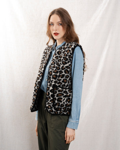 Vest Pepitko Pattern Leopard