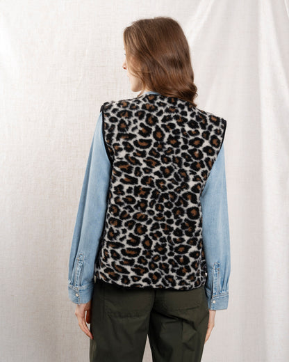 Vest Pepitko Pattern Leopard
