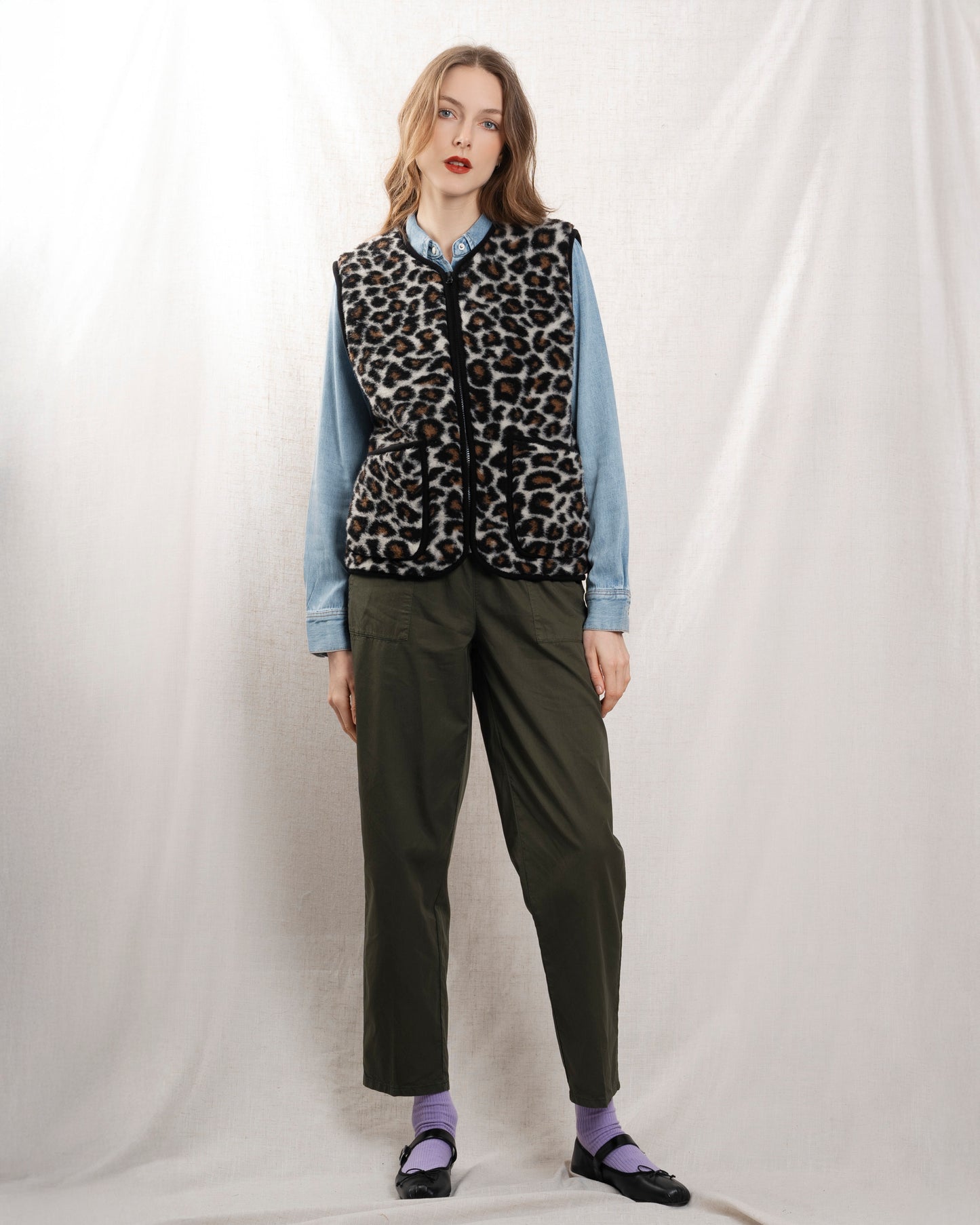 Vest Pepitko Pattern Leopard
