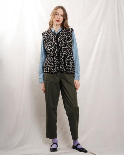 Vest Pepitko Pattern Leopard