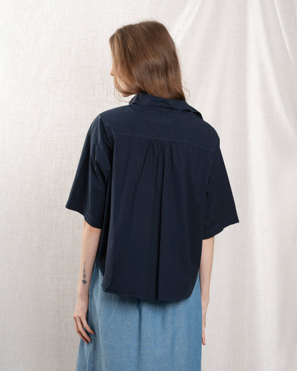 Women's Button-Down Shirt 100 Percent Cotton Poplin - Atlantic