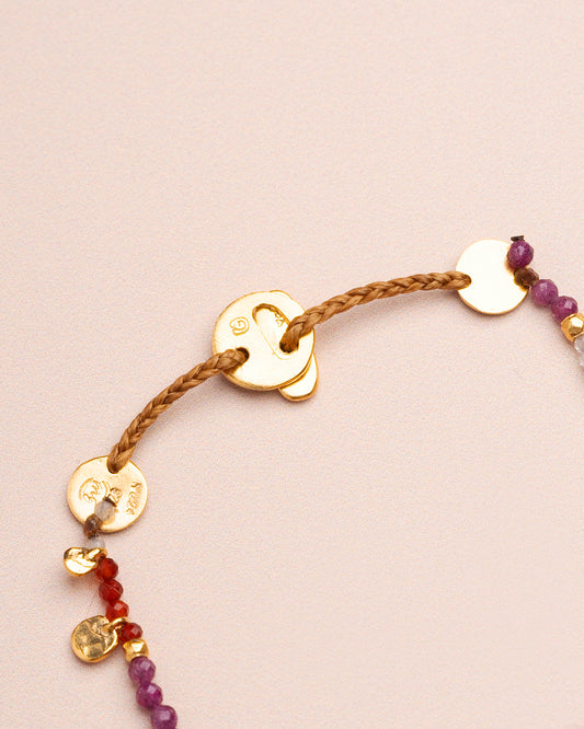 Bracelet Smarties Stone Garnet