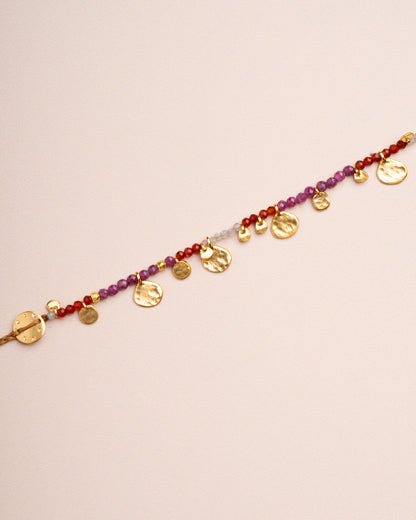 Bracelet Smarties Stone Garnet