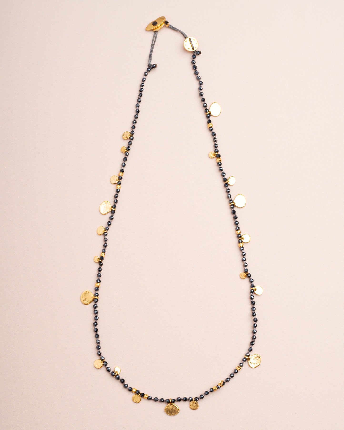 Necklace Smarties Short Gray-Spinel