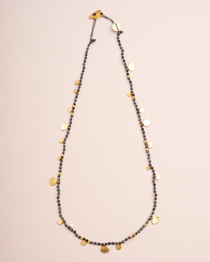 Necklace Smarties Short Gray-Spinel