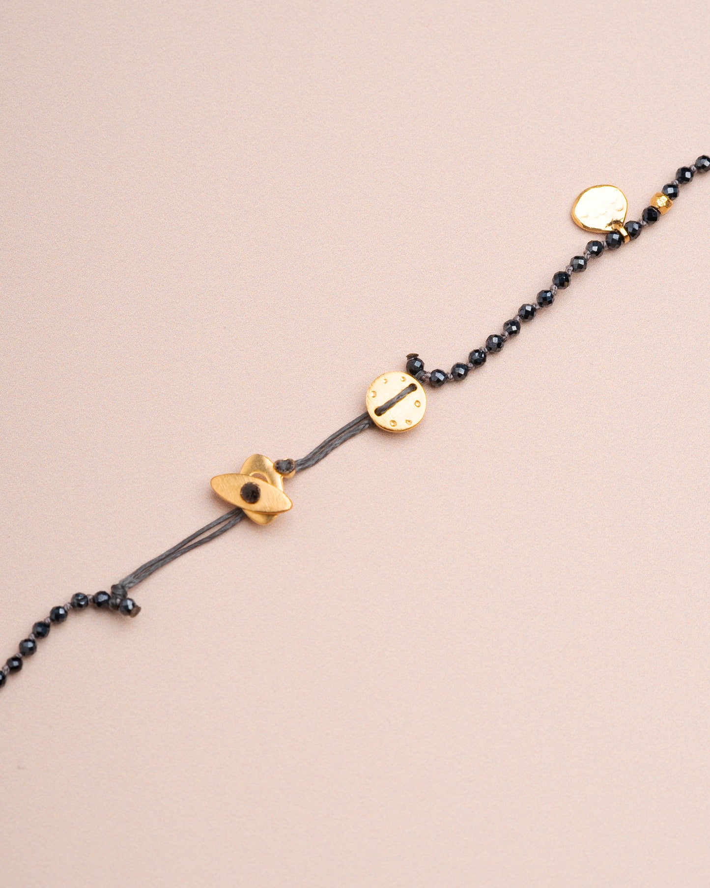 Necklace Smarties Short Gray-Spinel