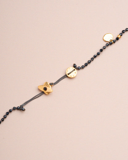 Necklace Smarties Short Gray-Spinel