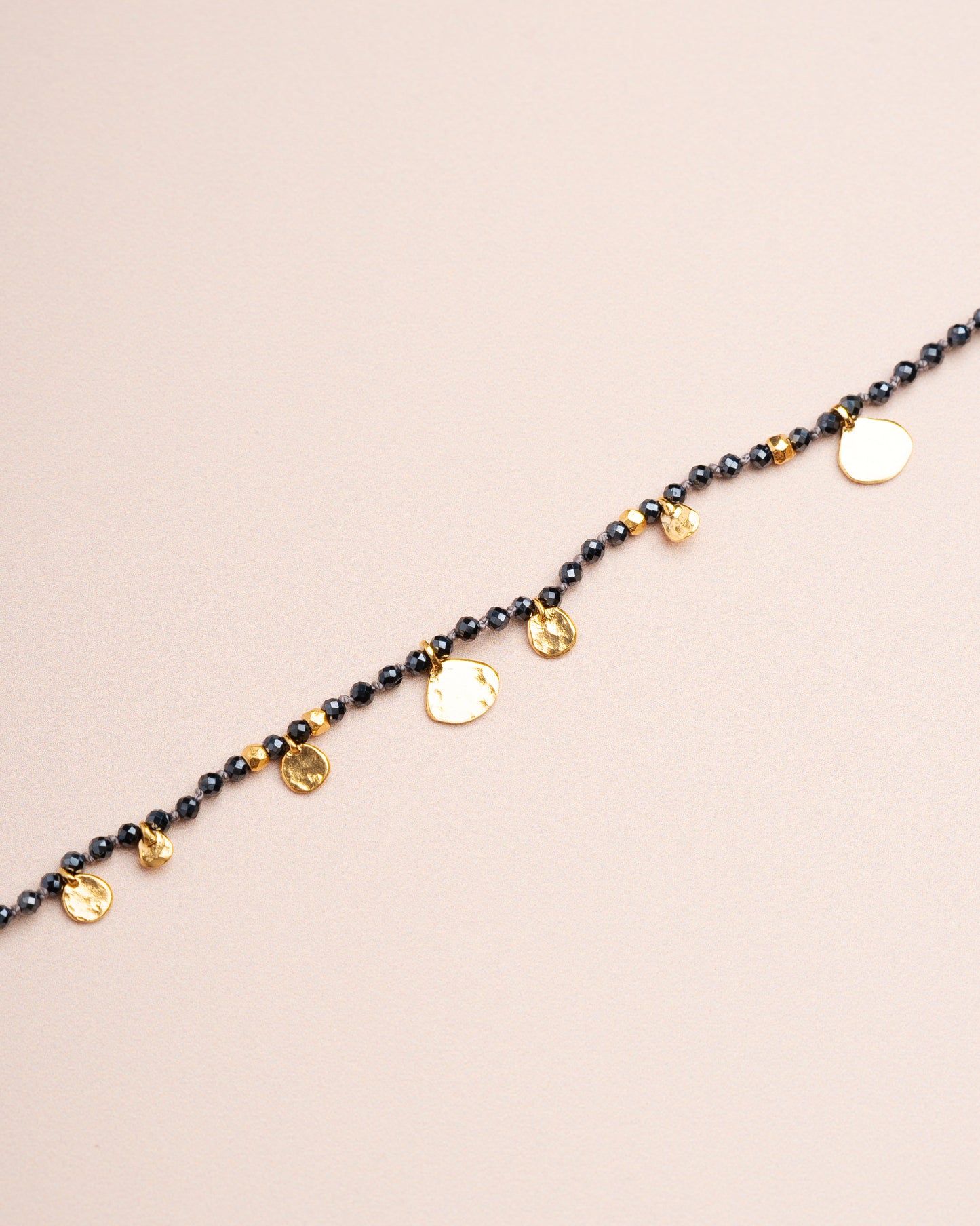 Necklace Smarties Short Gray-Spinel
