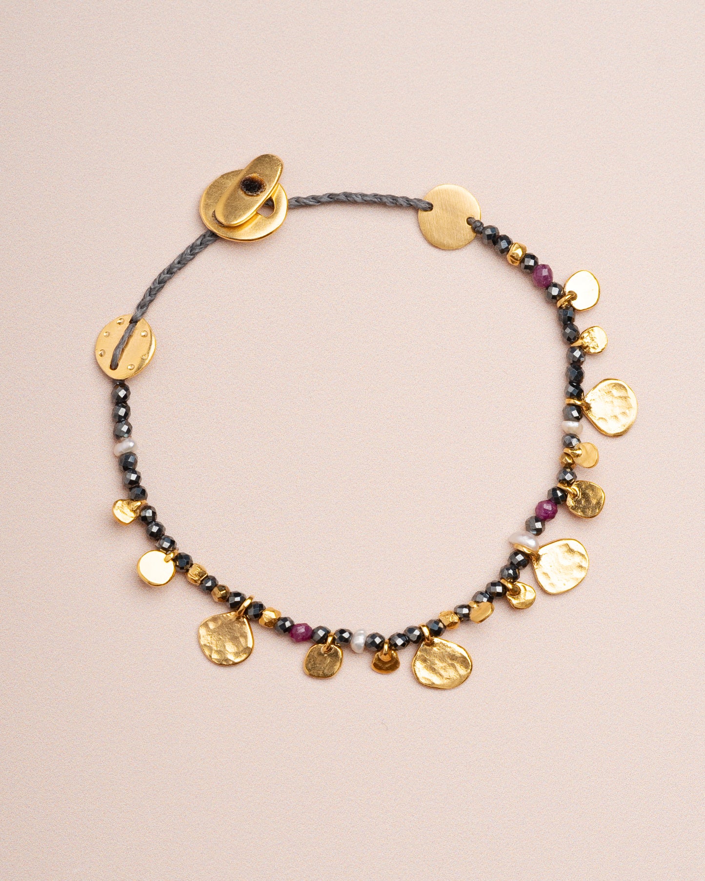 Bracelet Smarties Stone Gray-Spinel