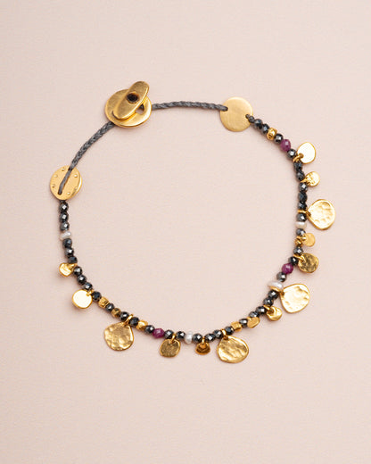 Bracelet Smarties Stone Gray-Spinel