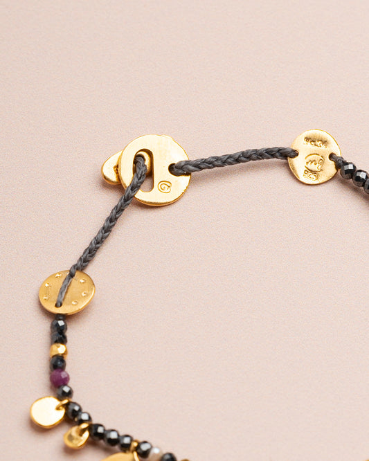 Bracelet Smarties Stone Gray-Spinel