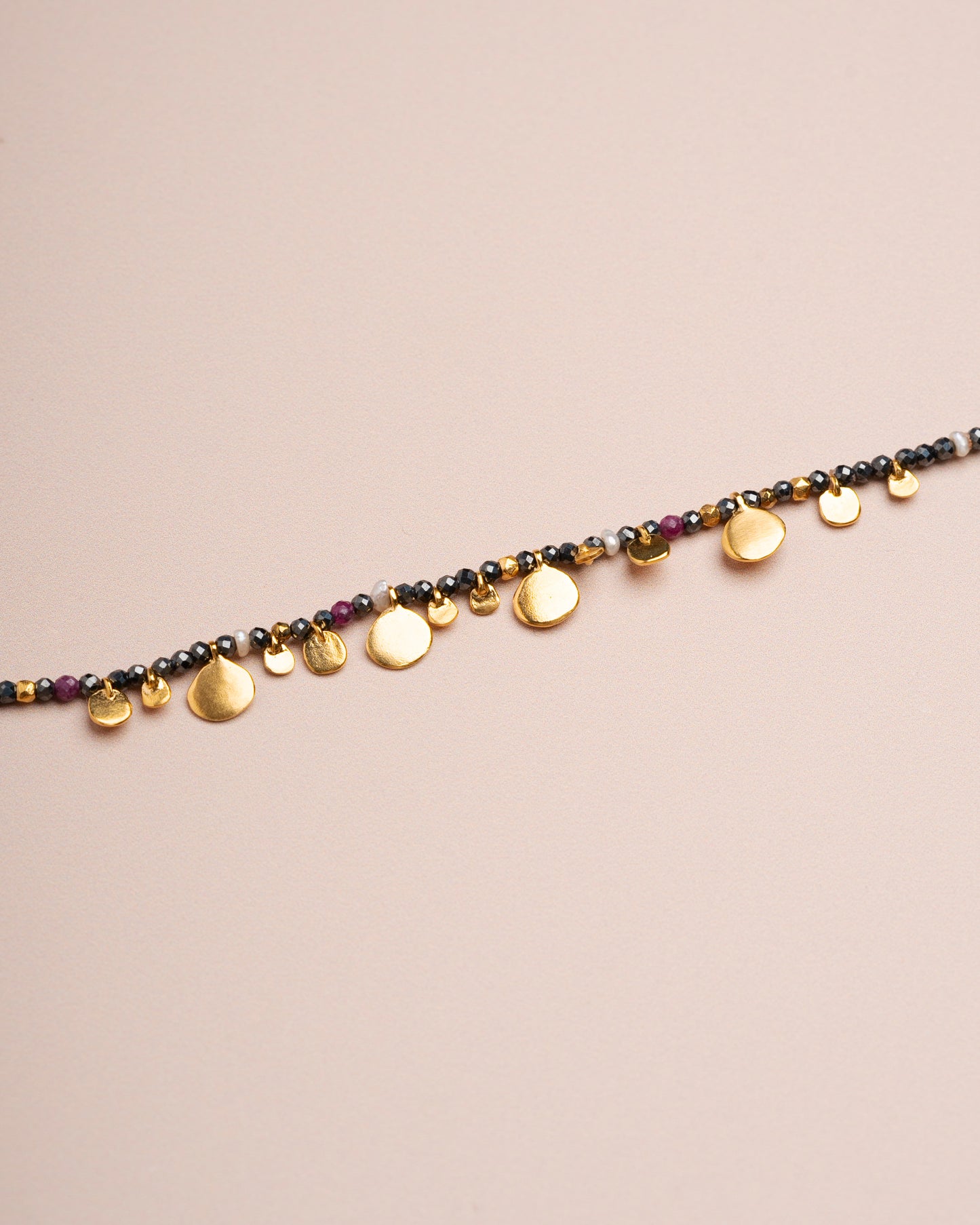 Bracelet Smarties Stone Gray-Spinel
