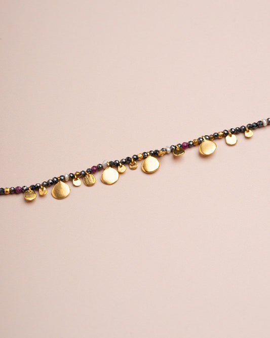 Bracelet Smarties Stone Gray-Spinel