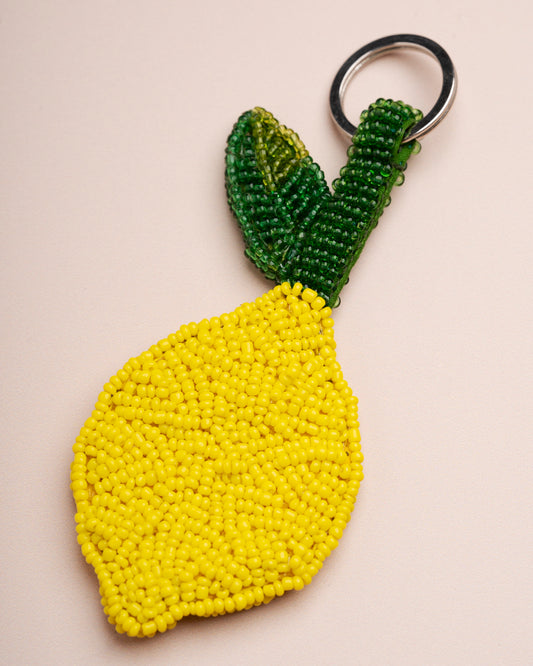 Women's Key Charm Gold-Tone Zinc Alloy -  Yellow Lemon