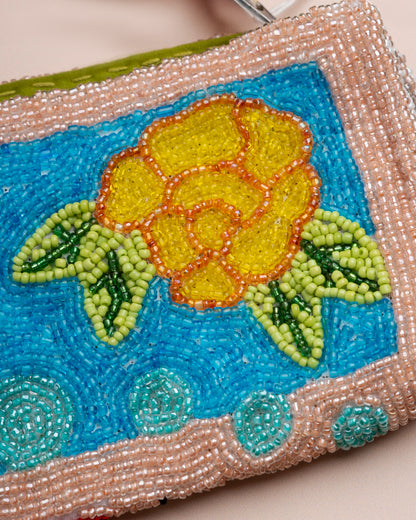 Women's Clutch Beaded Crystal Embellishment - Iris