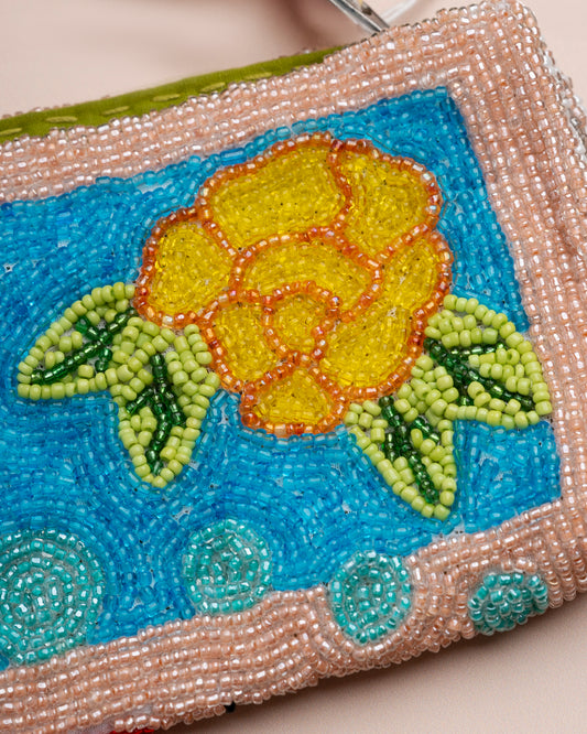 Women's Clutch Beaded Crystal Embellishment - Iris