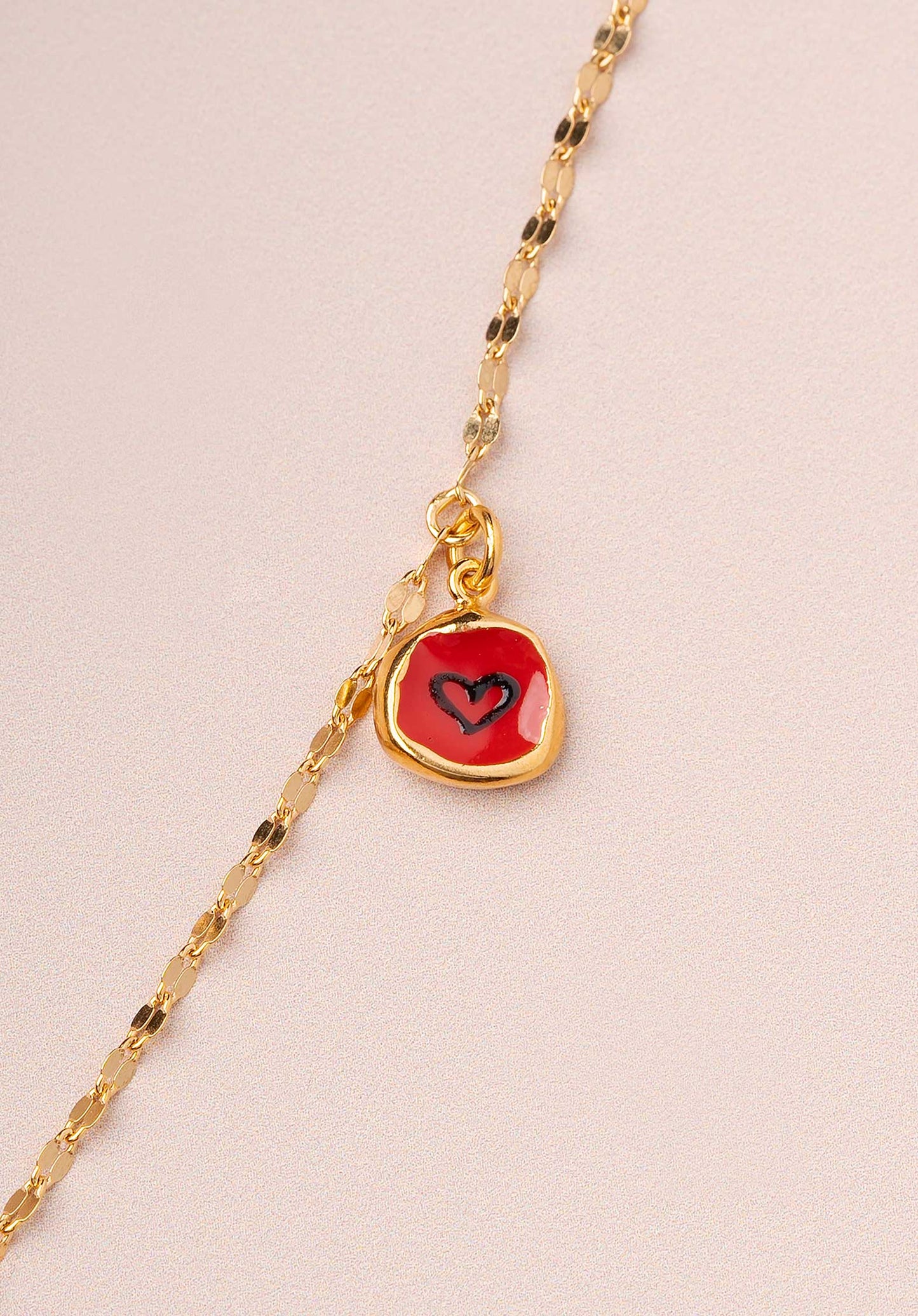 Necklace Ladybug Pendant Gold-Multi