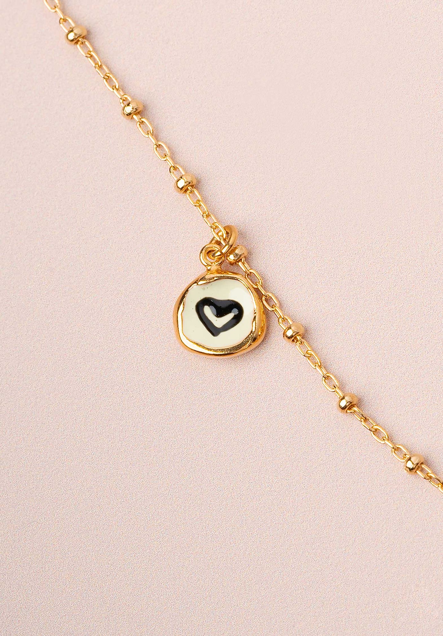 Necklace Bl Happy Face Pe Gold-Multi