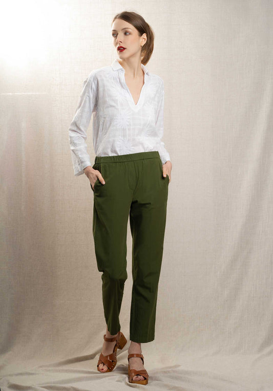 Diega | Wide-Leg Pacifio Pant - True Khaki True-Kaki