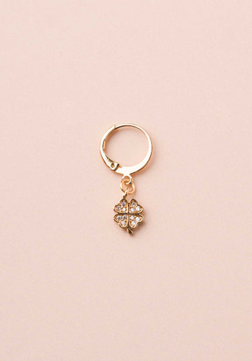 Earring Bo155 Clover Gold