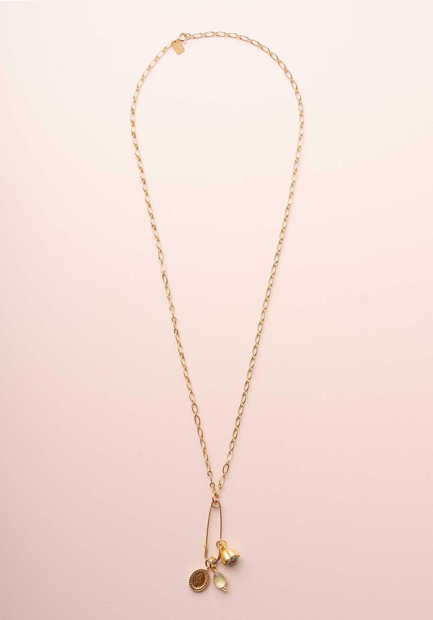 Necklace Patty Lt-Green-Gold