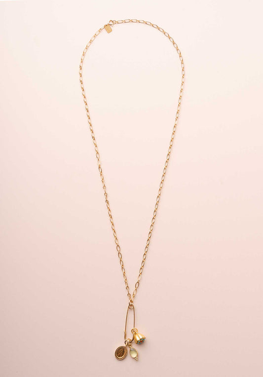 Necklace Patty Lt-Green-Gold