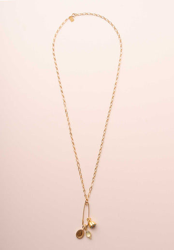 Necklace Patty Lt-Green-Gold