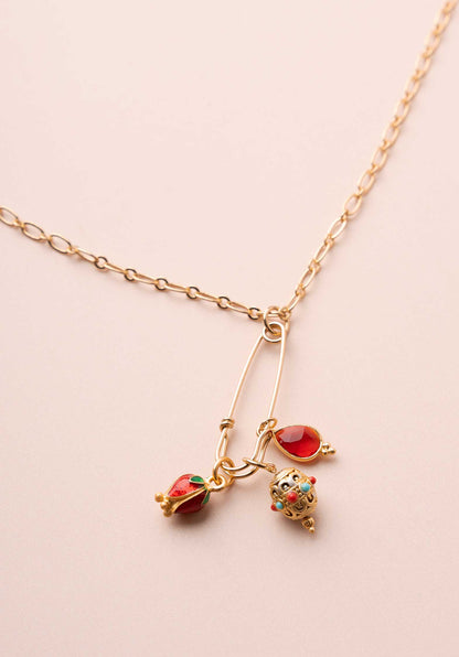 Necklace Patty Red-Gold