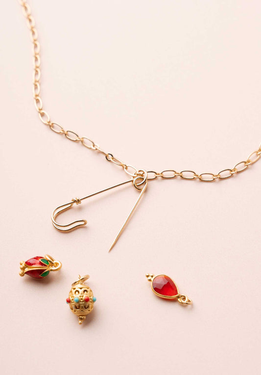 Necklace Patty Red-Gold