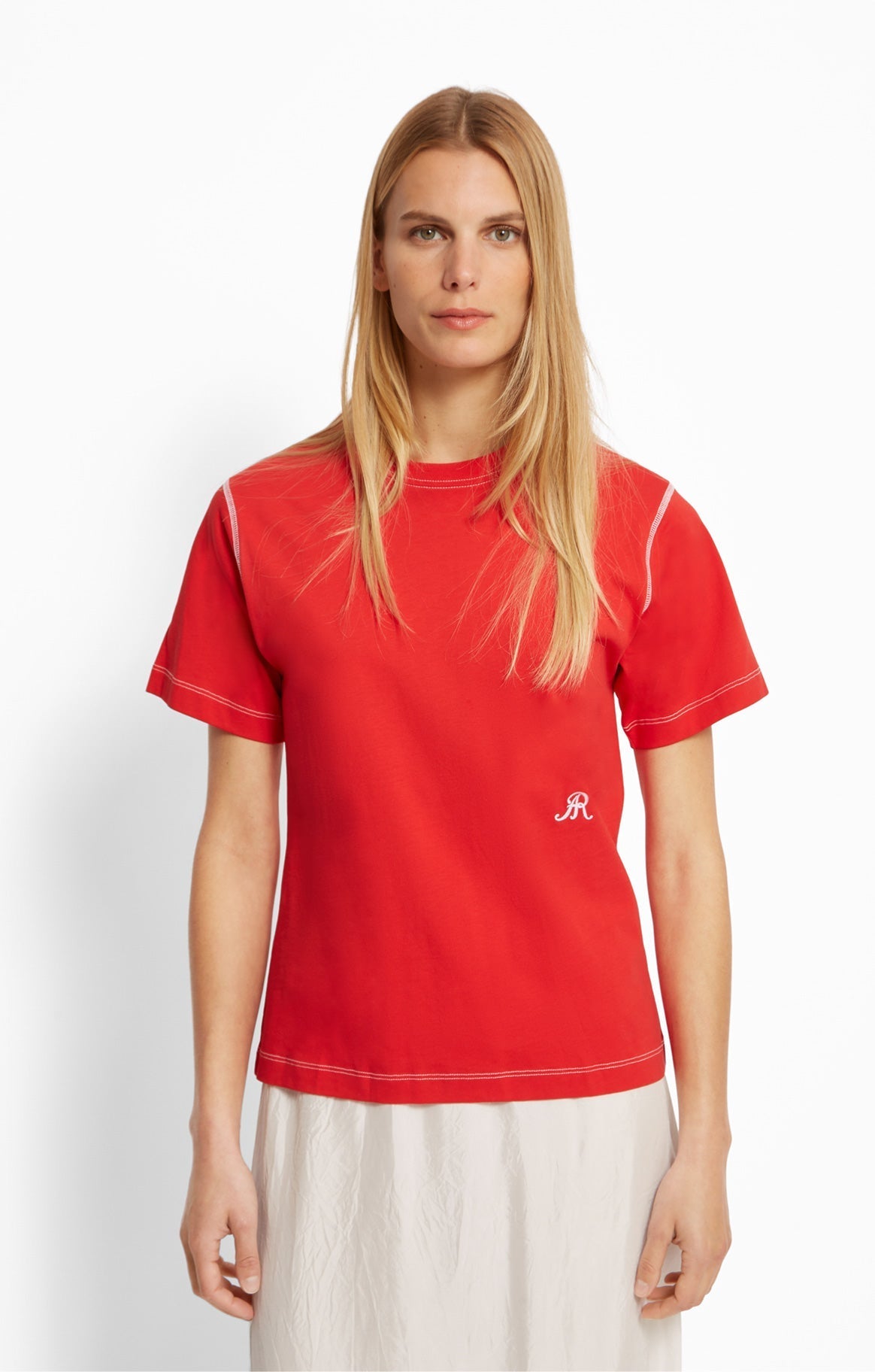 Roseanna Women’s Jerome Organic Cotton Jersey T-Shirt - Red Rouge