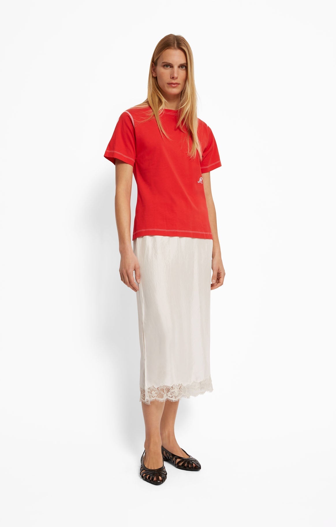 Roseanna Women’s Jerome Organic Cotton Jersey T-Shirt - Red Rouge