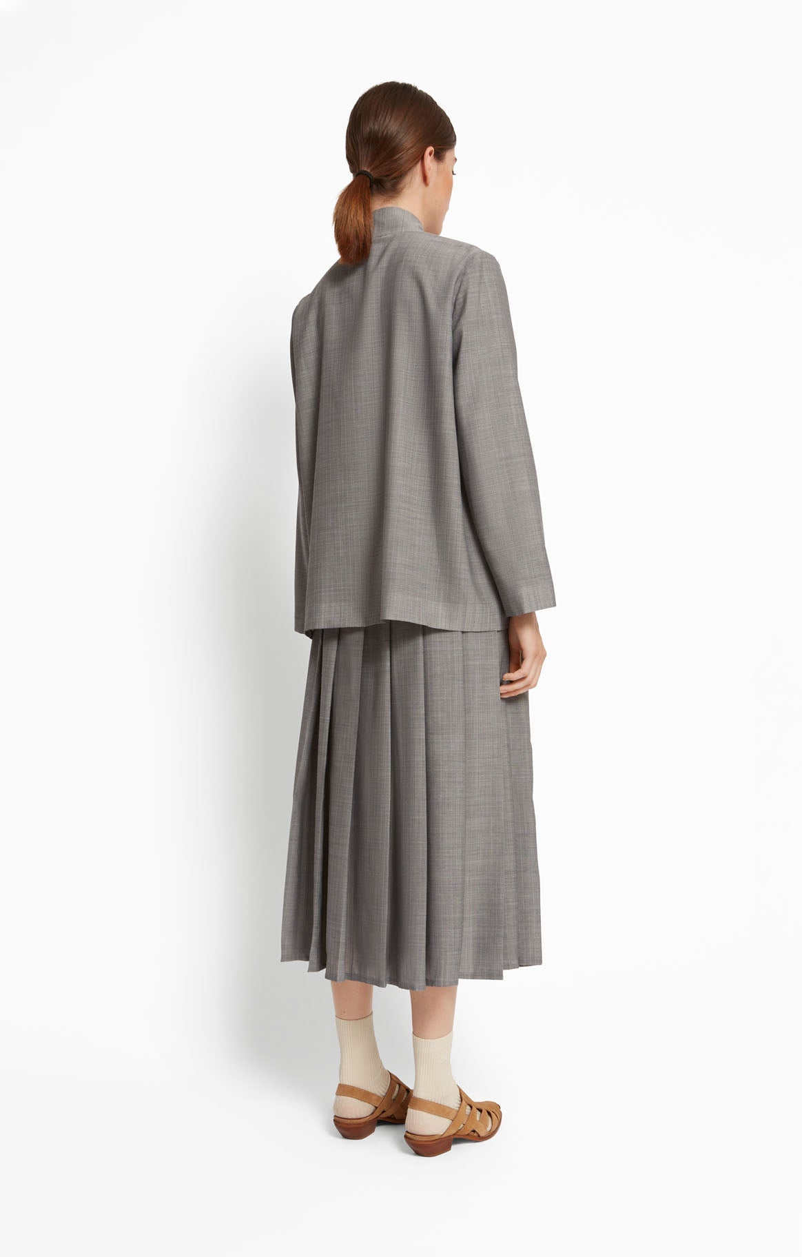 ROSEANNA | Kaia Hills Blouse - Oversized Shawl Collar in Grey Gris