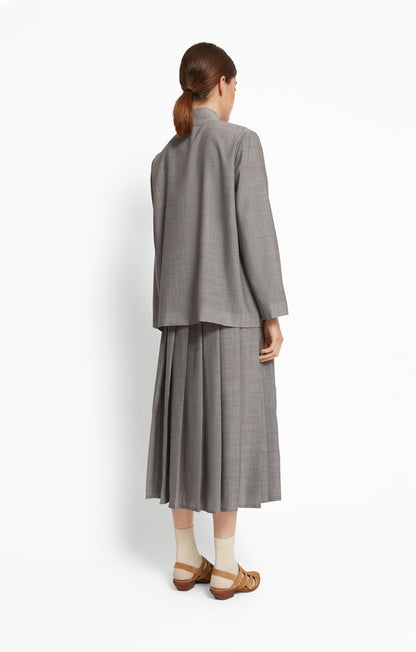 ROSEANNA | Kaia Hills Blouse - Oversized Shawl Collar in Grey Gris