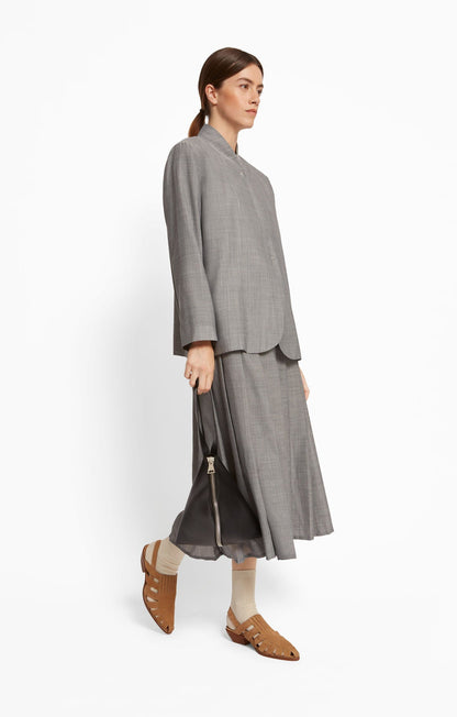 ROSEANNA | Kaia Hills Blouse - Oversized Shawl Collar in Grey Gris