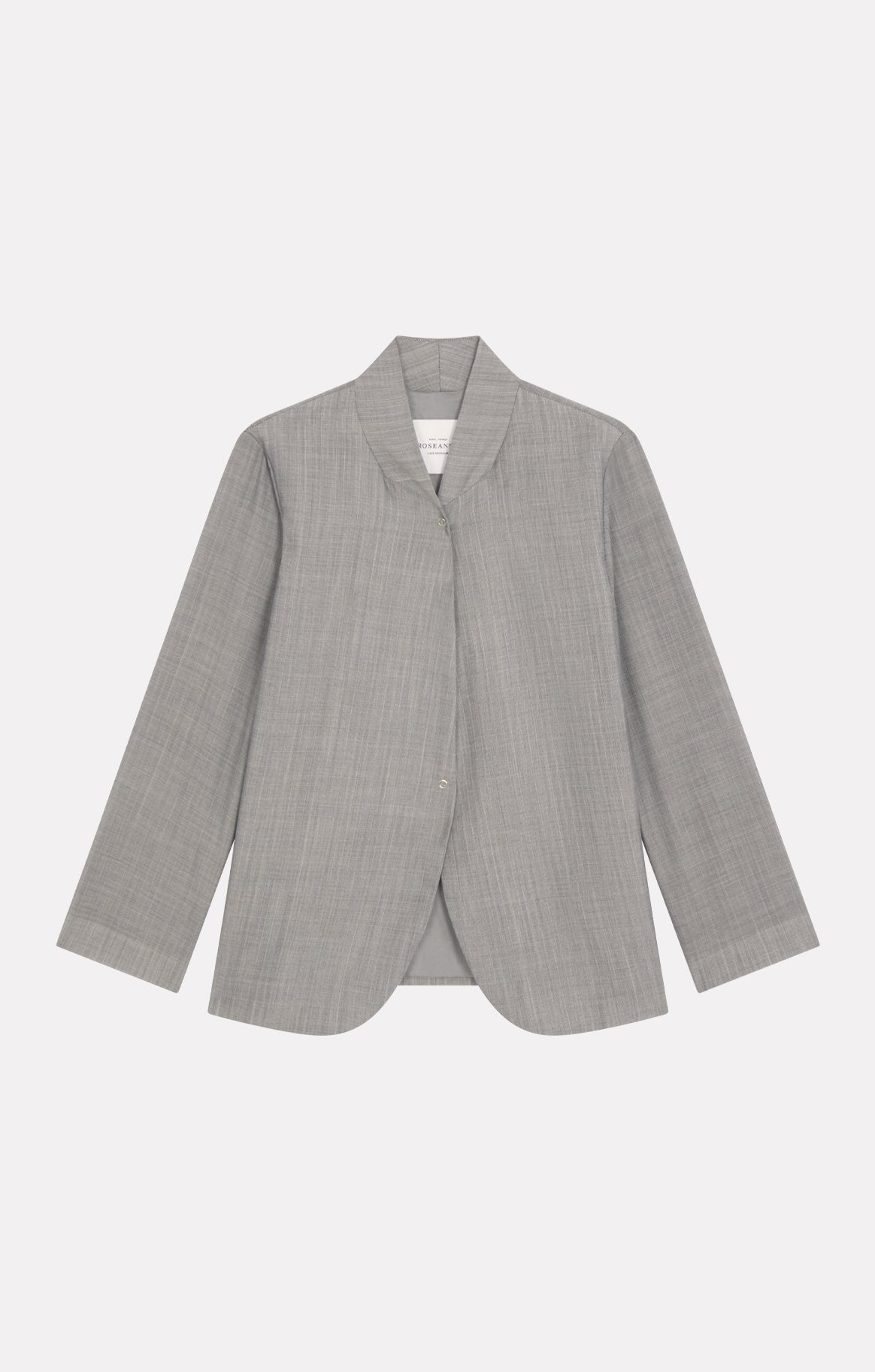 ROSEANNA | Kaia Hills Blouse - Oversized Shawl Collar in Grey Gris