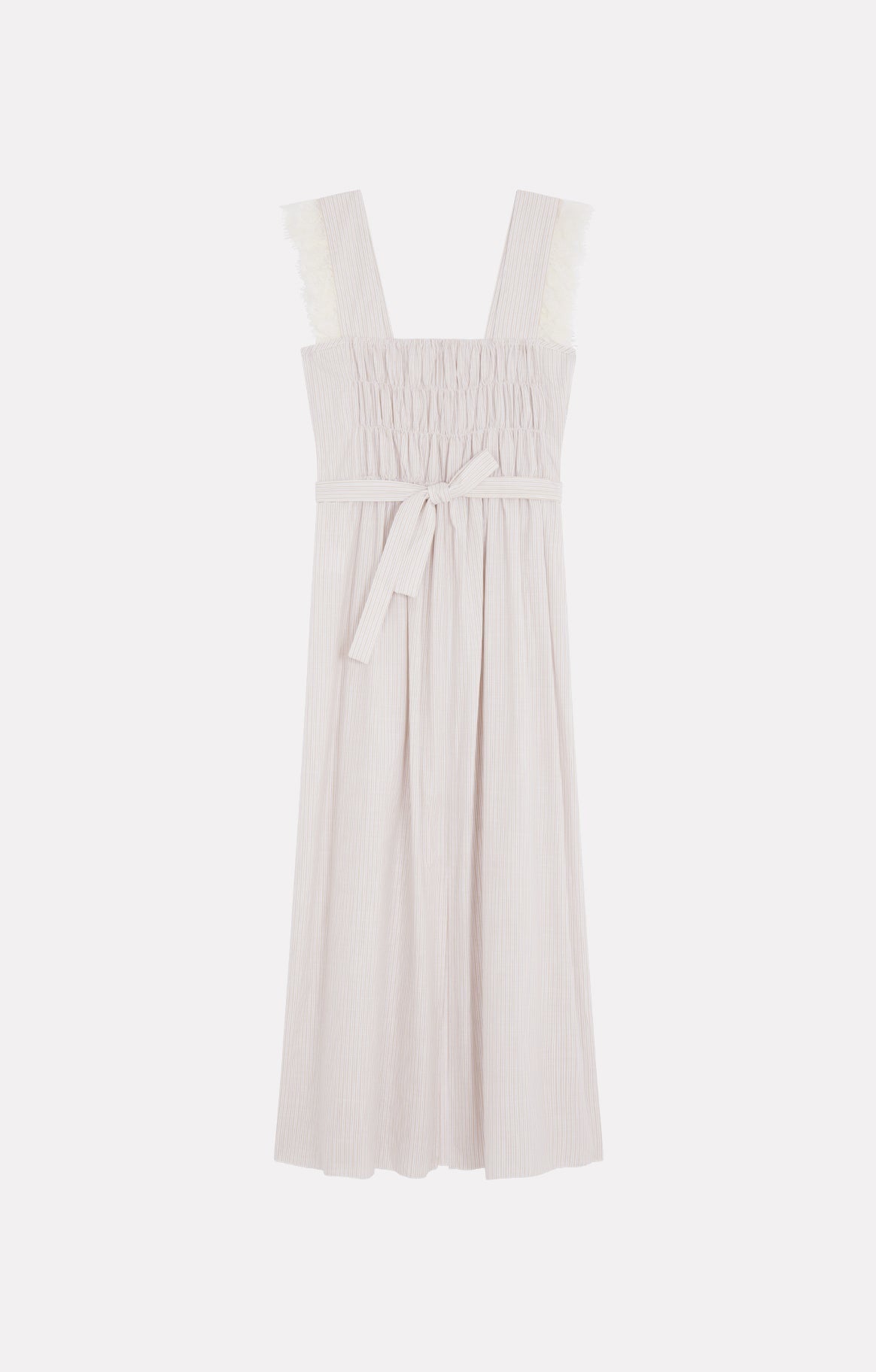 Roseanna Women's Theodora Long Dress in Organic Cotton Poplin - Belair Beige