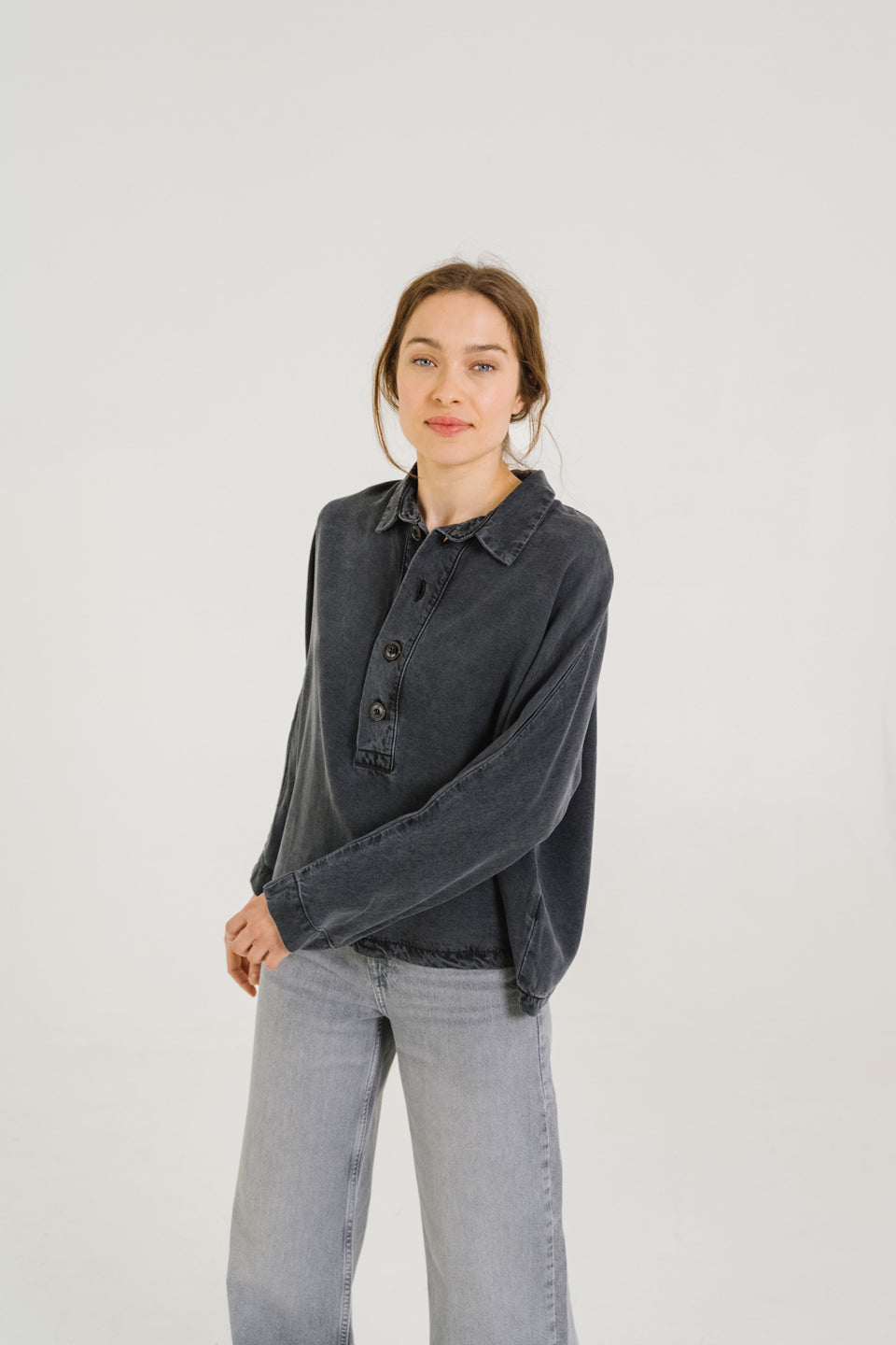 Sweatshirt Joanie Grey Noir-Denim