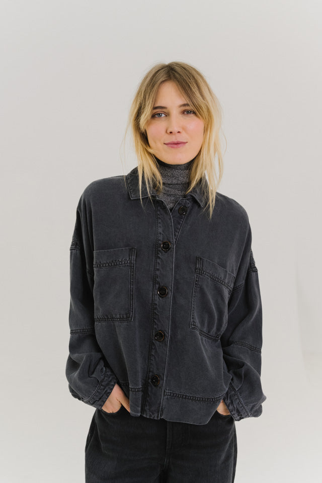 Shirt Juliet Grey Noir-Denim